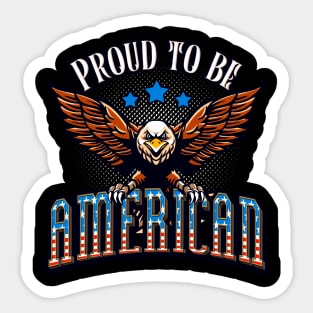 Proud to be American USA Eagle Patriot Sticker